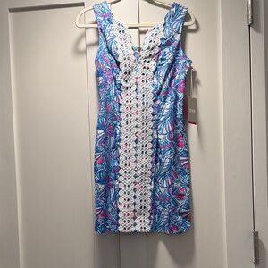NWT Lilly Pulitzer for Target Floral Shift Dress with White Crochet Panel